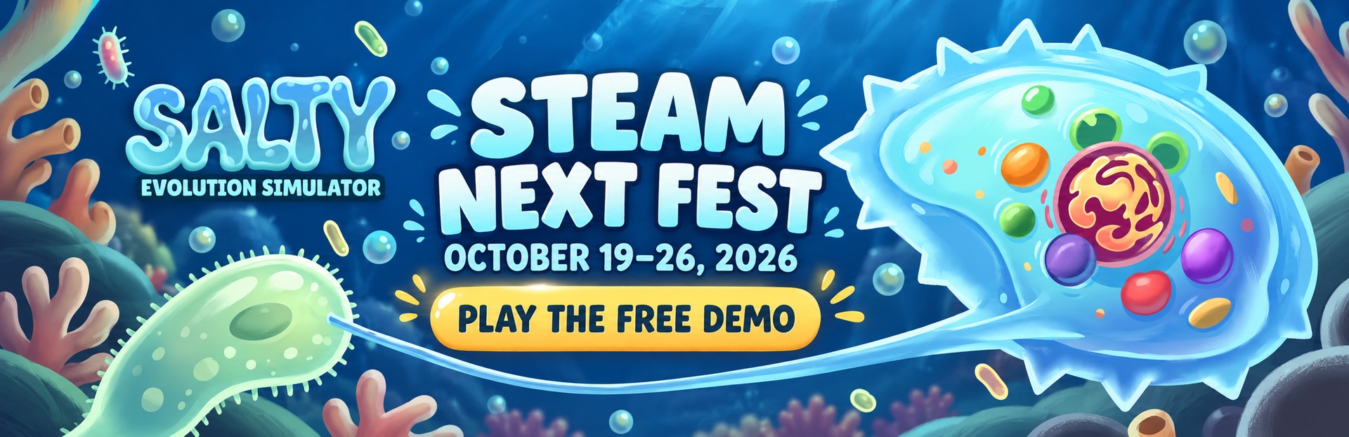 Salty Steam Next Fest event header, October 19–26, play the free demo